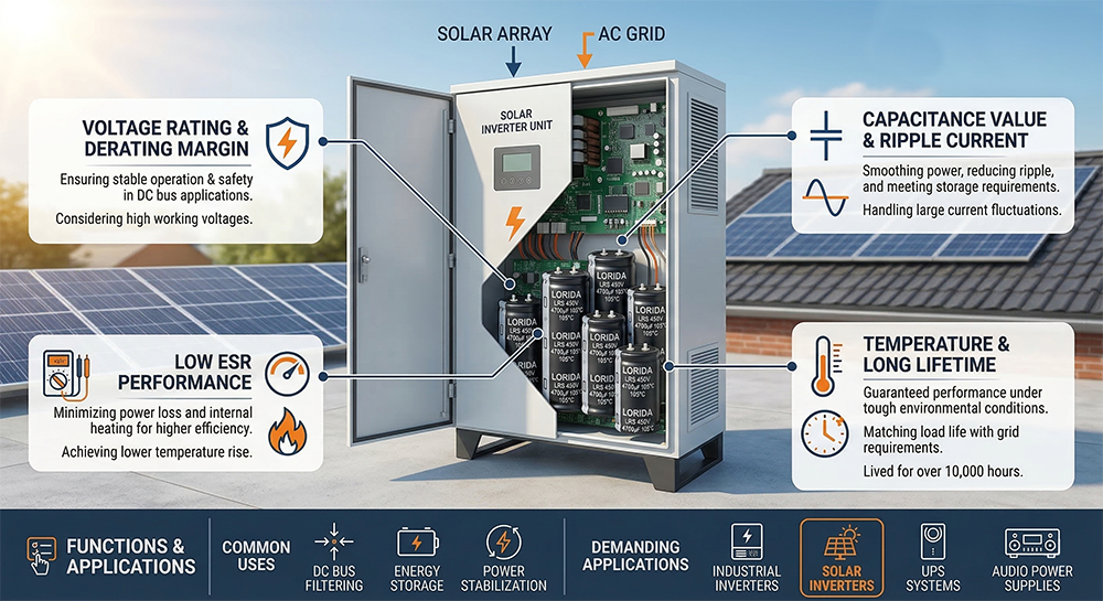Конденсаторы для применения в солнечных инверторах