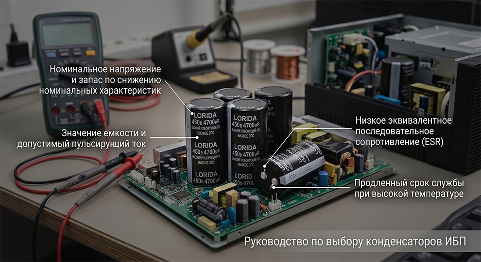 Руководство по выбору конденсаторов для ИБП